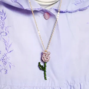 Naszyjnik tulipan w kolorze mauve